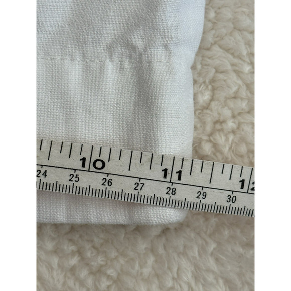 J. Jill LOVE LINEN White 100% Linen Side Zip Wide Leg Crop/Ankle Pant‎ Sz L Tall - Picture 13 of 14